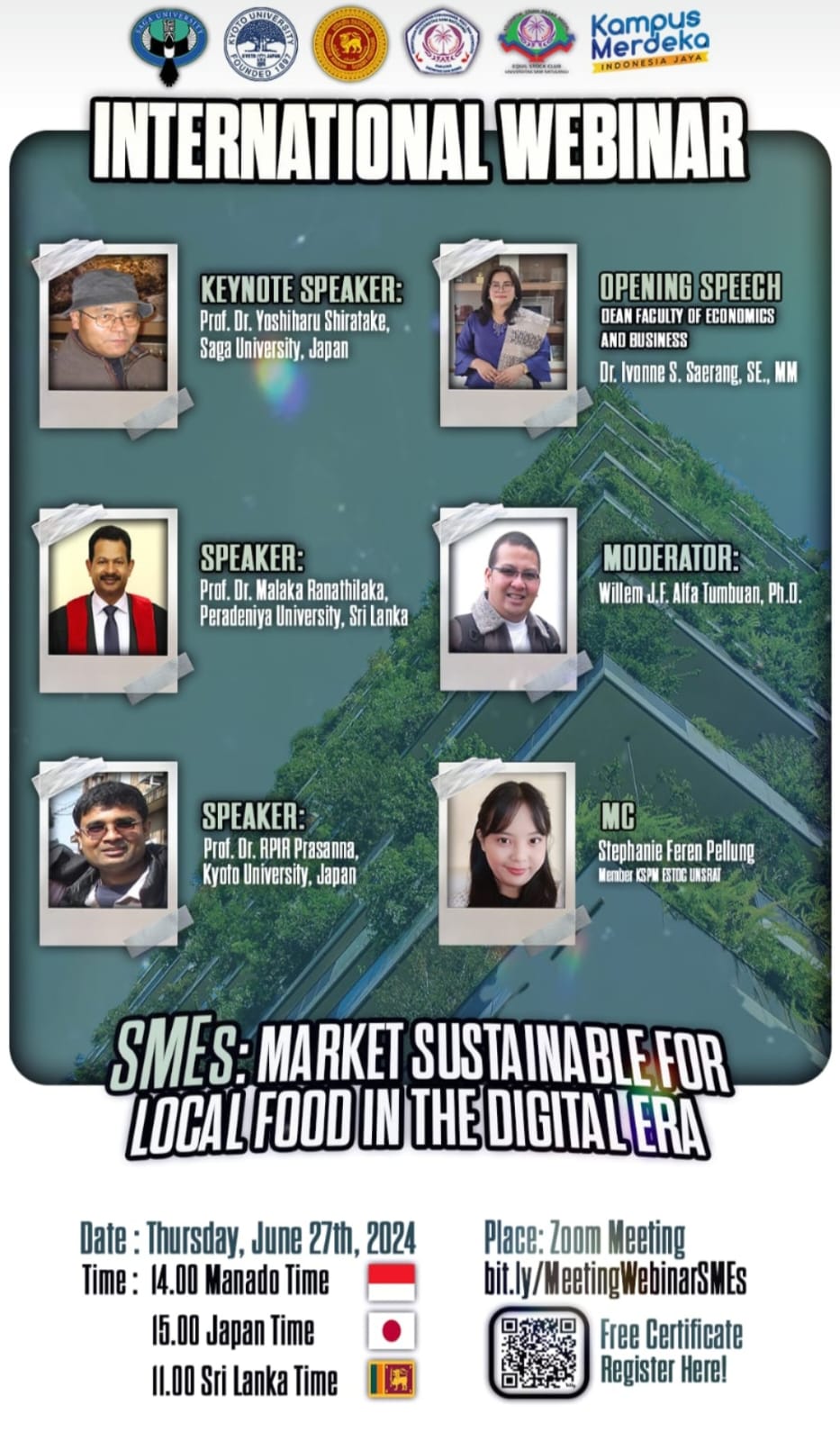 International Webinar SMEs: Market Sustainable For Local Food In The Digital Era International Webinar SMEs: Market Sustainable For Local Food In The Digital Era